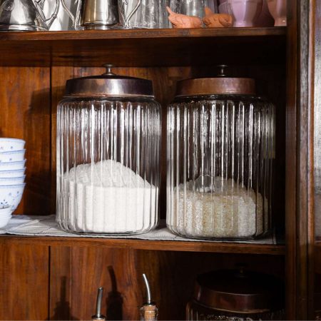 Glass Storage Jar with Copper Lid